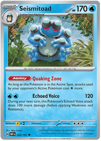 [Collector Troves] Pokemon Scarlet & Violet Obsidian Flames Seismitoad Card