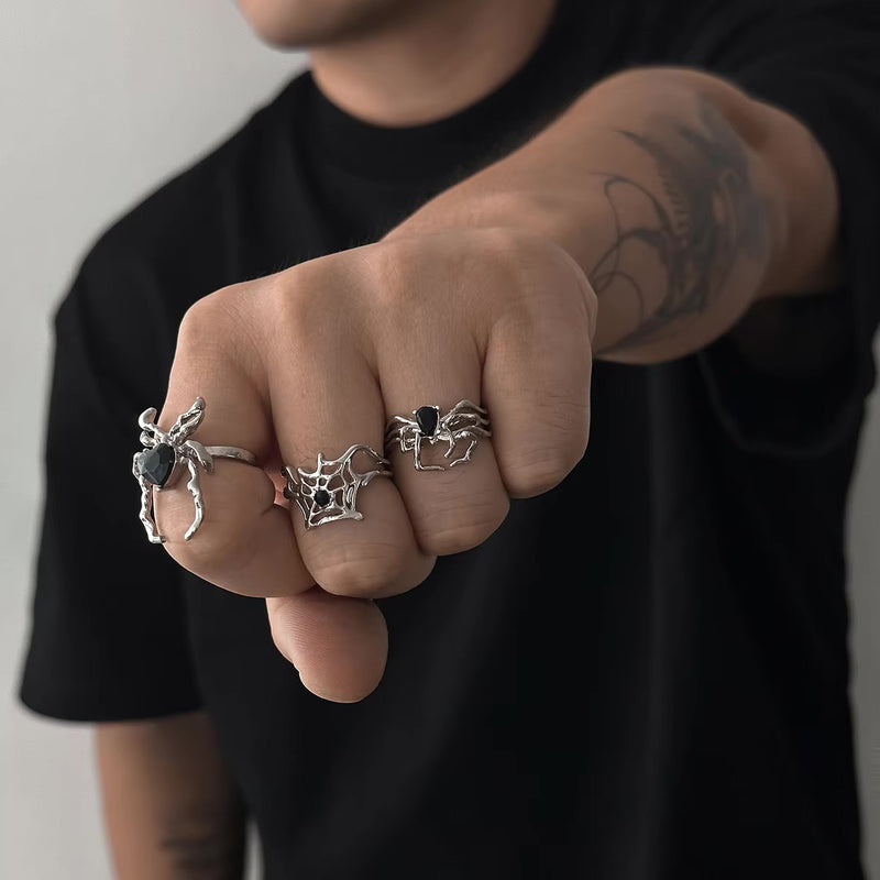 Set of 3 Spider Rings 4