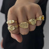 Set of 5 Gold Color Rings 4