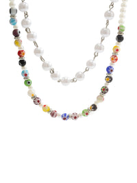 Set of 2 Beads And Colorful Beads Necklaces 2