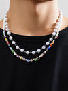 Set of 2 Beads And Colorful Beads Necklaces 5