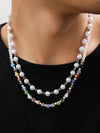Set of 2 Beads And Colorful Beads Necklaces 6