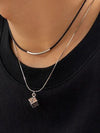 Set of 2 Layered Dice Necklaces 6