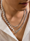 Set of 2 Thick Chain & Beads Necklaces 3