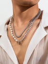 Set of 2 Thick Chain & Beads Necklaces 4