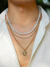 Set of 3 Pearl & Pendant With Moon Necklaces 2