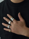 Set of 5 Silver Color Rings 2