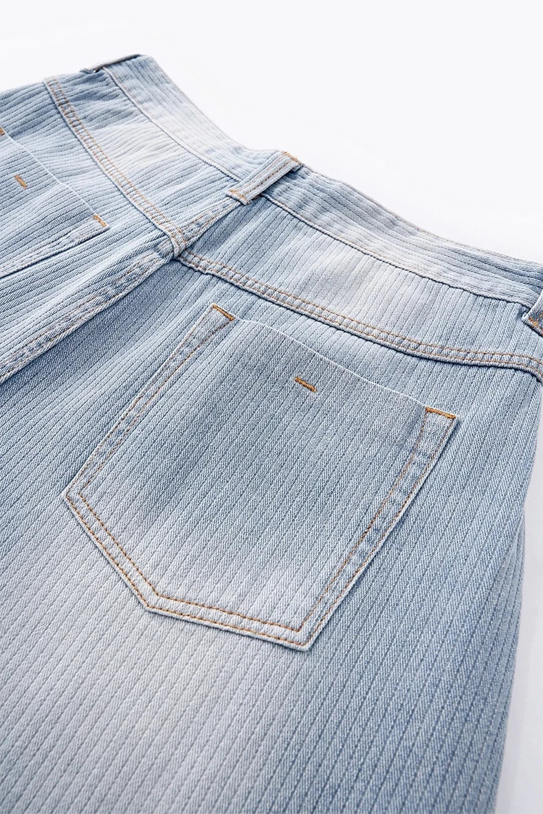 Machete Bamboo-Knit Curved Hem Jeans