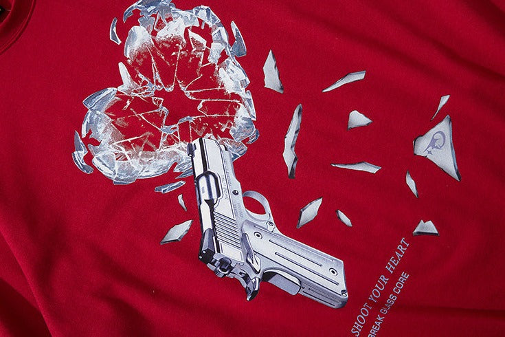 Shoot Your Heart T-Shirt in Red Color 3