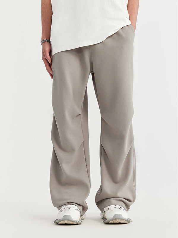 Side Pleated Sweatpants in Grey Color 3