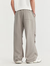 Side Pleated Sweatpants in Grey Color 5