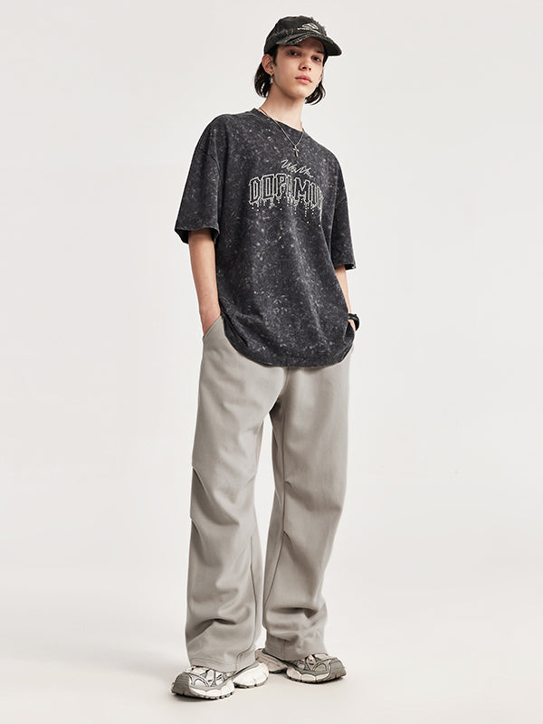 Side Pleated Sweatpants in Grey Color 6