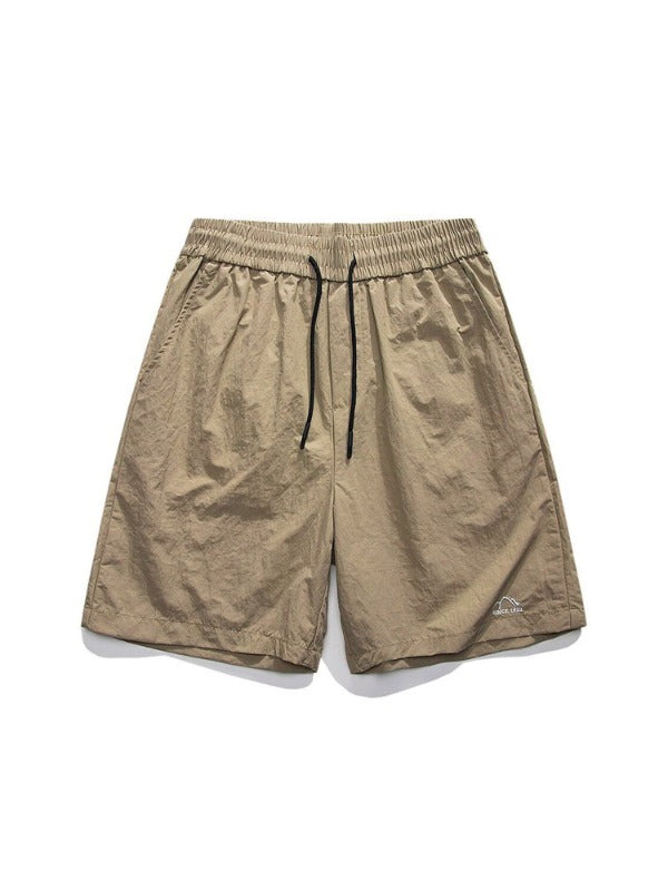 "Since 1927" Embroidery Shorts in Dune Color