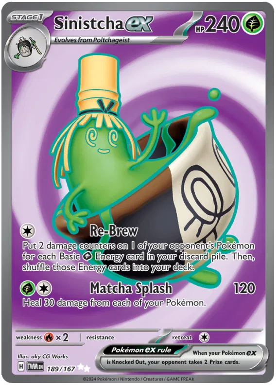 [Collector Troves] Pokemon Scarlet & Violet Twilight Masquerade Sinistcha ex Card (#189)