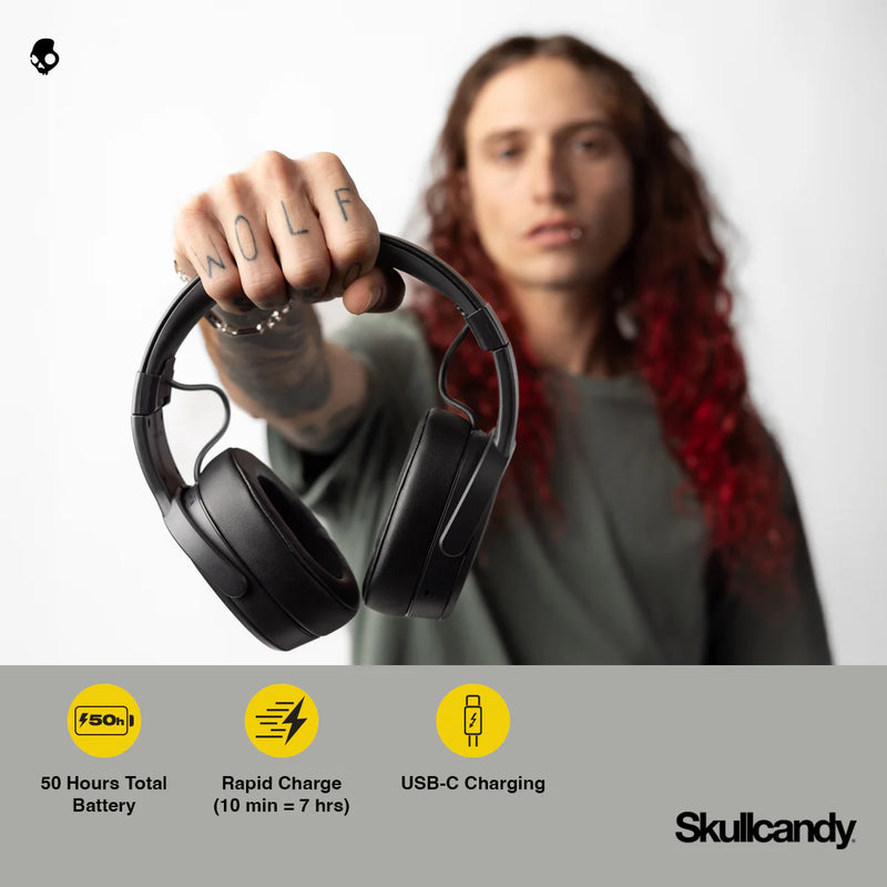 Skullcandy Crusher® Wireless Immersive Bass Over-Ear Headphones in Black Color 4
