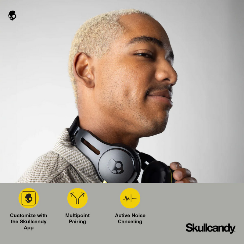 Skullcandy IIcon® ANC Noise Cancelling Wireless Over-Ear Headphones in True Black Color 6