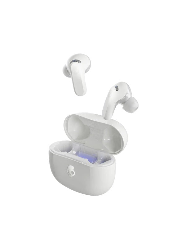 Skullcandy Rail ANC Wireless In-Ear in Bone/Orange Glow Color
