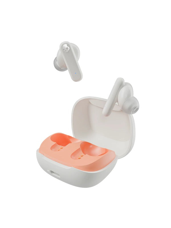 Skullcandy Smokin' Buds® True Wireless In-Ear Earbuds in Bone/Orange Glow Color