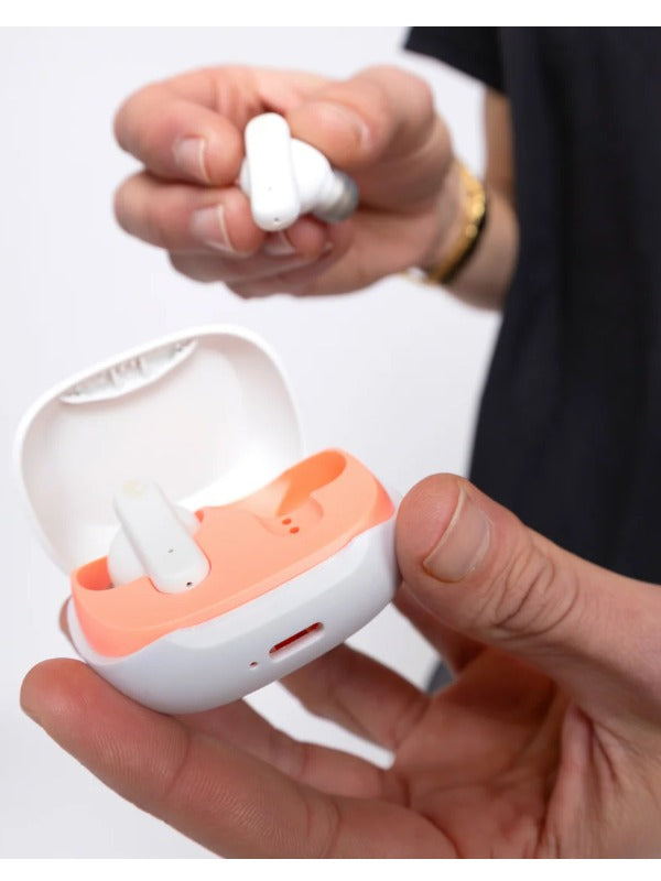 Skullcandy Smokin' Buds® True Wireless In-Ear Earbuds in Bone/Orange Glow Color 2