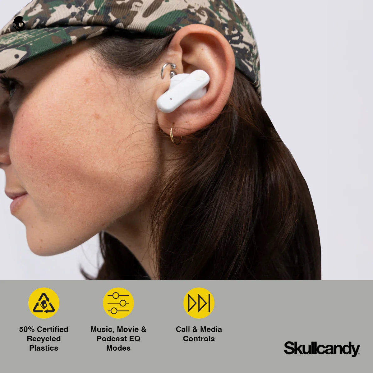 Skullcandy Smokin' Buds® True Wireless In-Ear Earbuds in Preppy Sage Color 4