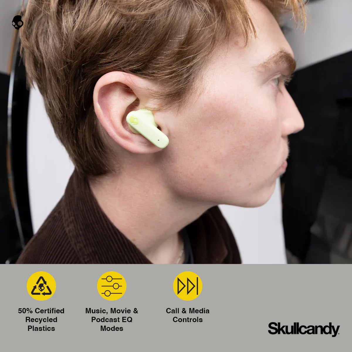 Skullcandy Smokin' Buds® True Wireless In-Ear Earbuds in Preppy Sage Color 6
