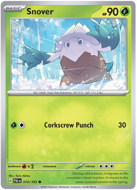 [Collector Troves] Pokemon Scarlet & Violet Paldea Evolved Snover Card