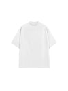 Stars Ripped Mock Neck T-Shirt in White Color