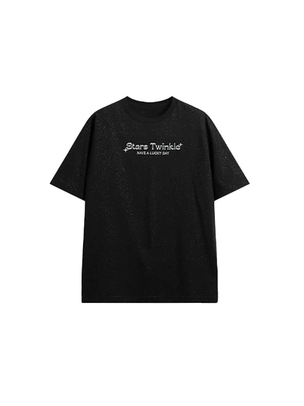 Stars Twinkle Foil Print T-Shirt