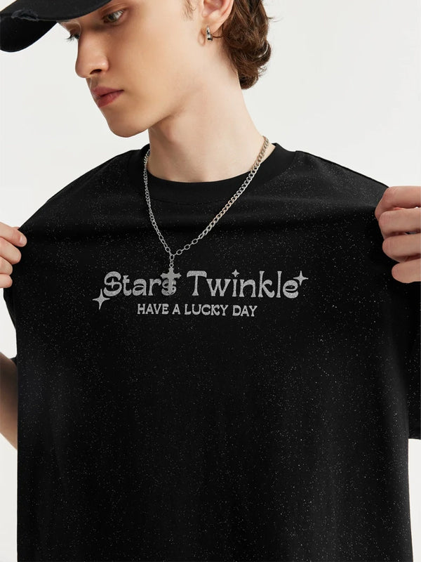 Stars Twinkle Foil Print T-Shirt 4