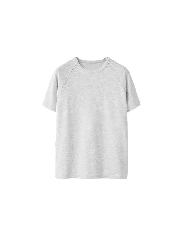 Stretch T-Shirt in Light Gray Color 
