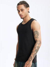 Stretch Tank Top in Black Color 2