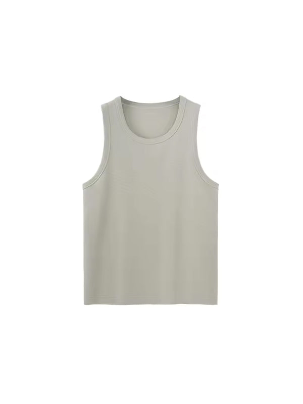 Stretch Tank Top in Gray Green Color