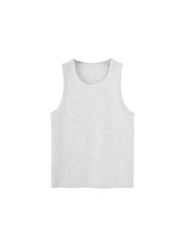 Stretch Tank Top in Light Gray Color