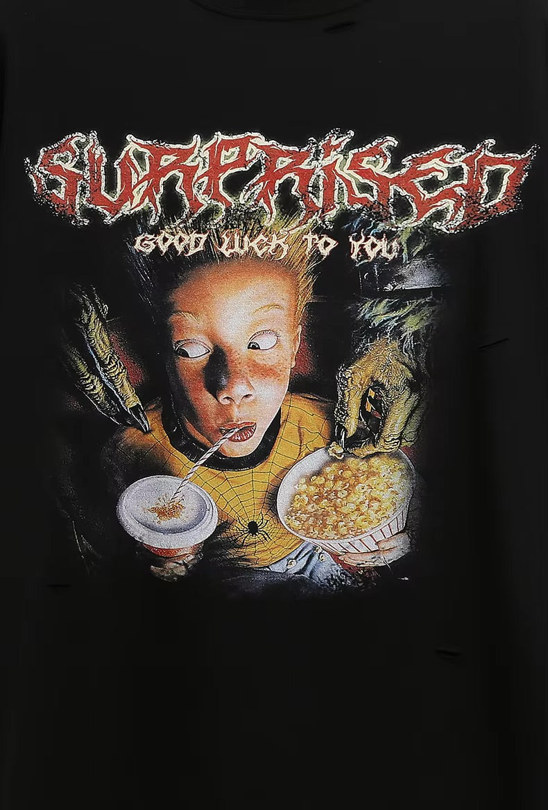 "Surprise Good Luck to You" Mock Neck T-Shirt 8