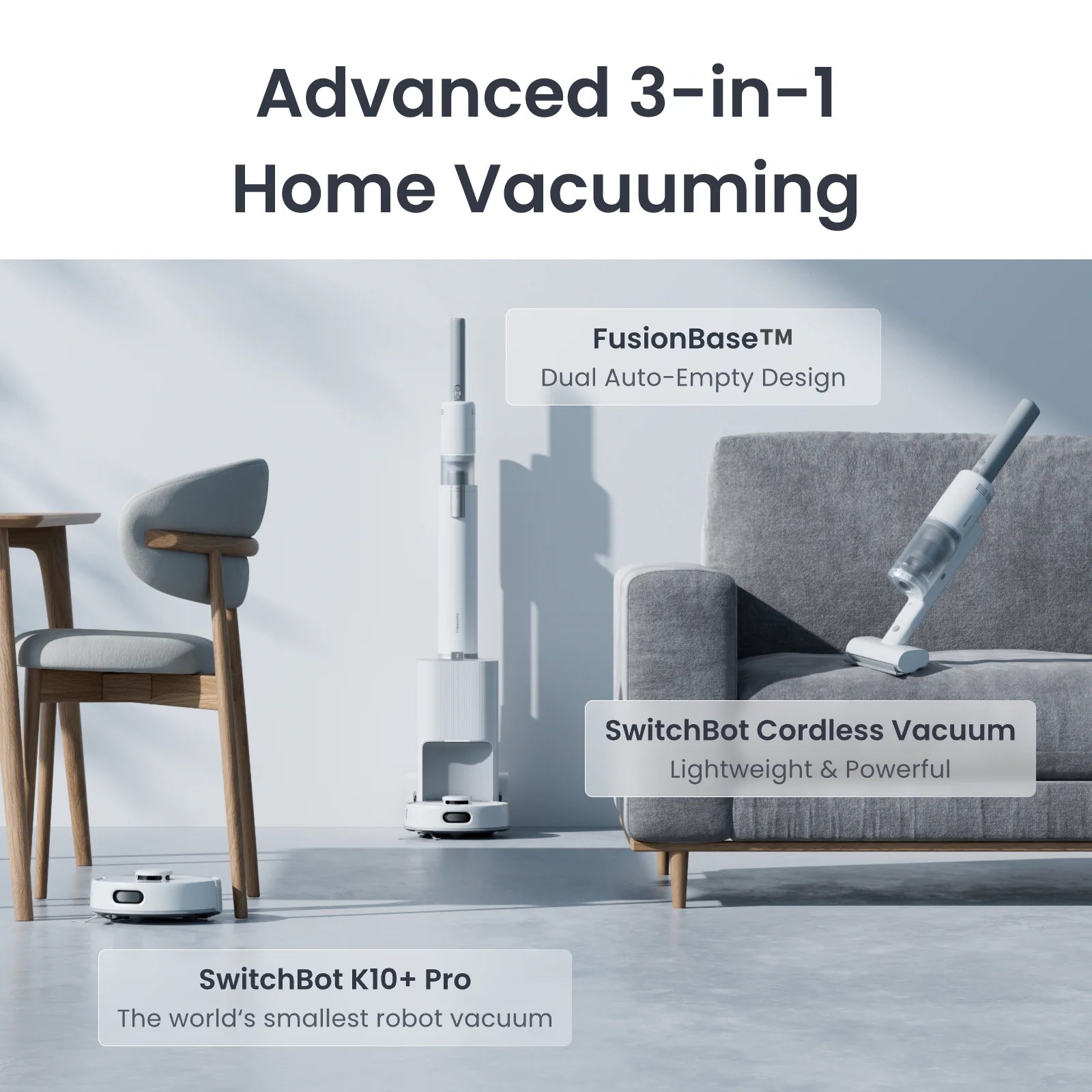 SwitchBot K10+ Pro Robot Vacuum Combo