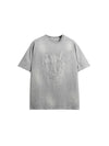 Symbols Acid Wash T-Shirt in Grey Color