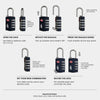 Cabinzero TSA Travel Lock in Absolute Black Color