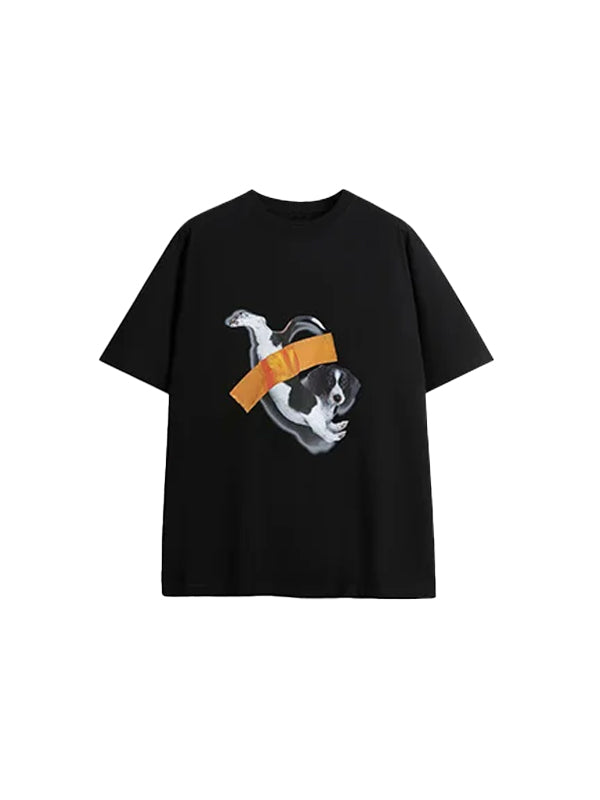 Tape The Puppy T-Shirt in White Color