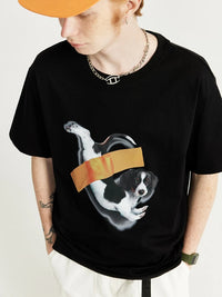 Tape The Puppy T-Shirt in White Color 4
