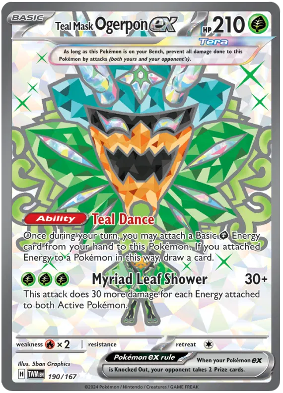 [Collector Troves] Pokemon Scarlet & Violet Twilight Masquerade Teal Mask Ogerpon ex Card