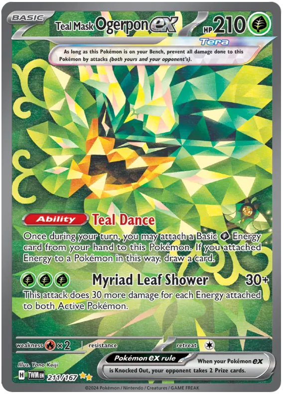 [Collector Troves] Pokemon Scarlet & Violet Twilight Masquerade Teal Mask Ogerpon ex Card