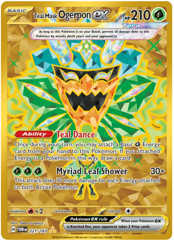[Collector Troves] Pokemon Scarlet & Violet Teal Mask Ogerpon ex Card