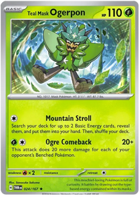 [Collector Troves] Pokemon Scarlet & Violet Twilight Masquerade Teal Mask Ogerpon Card