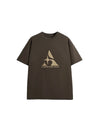 Textured A Brightest Star T-Shirt in Brown Color