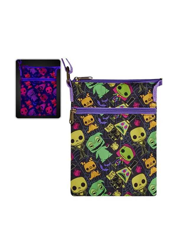 The Nightmare Before Christmas Black Light Crossbody Passport Bag 3