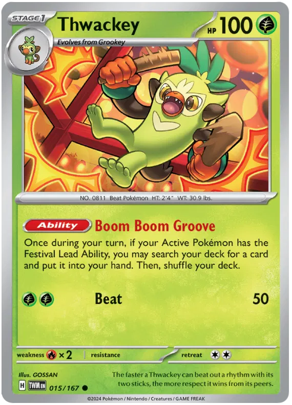 [Collector Troves] Pokemon Scarlet & Violet Twilight Masquerade Thwackey Card