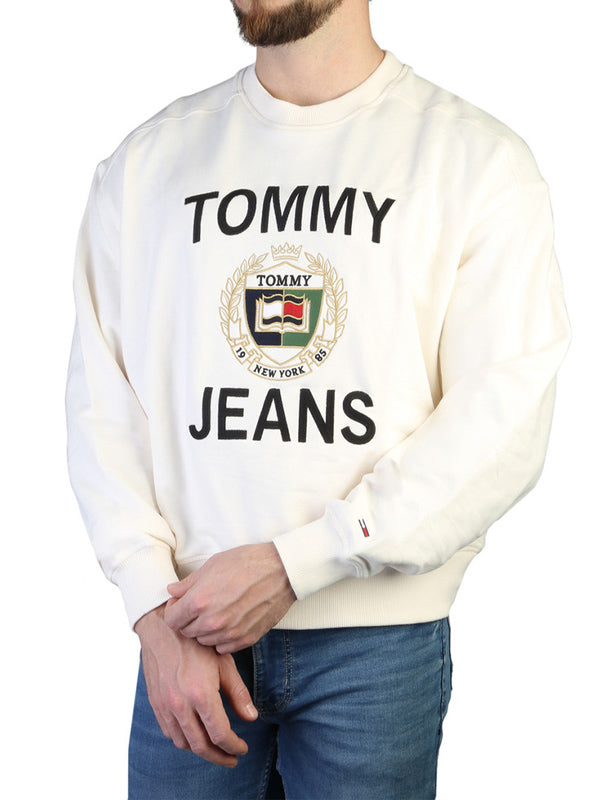 Tommy Jeans Crest Embroidery Sweater (White) 2