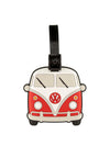 Travelmall Volkswagen VW T1 Shaped Luggage Tag Red White Two-Tone