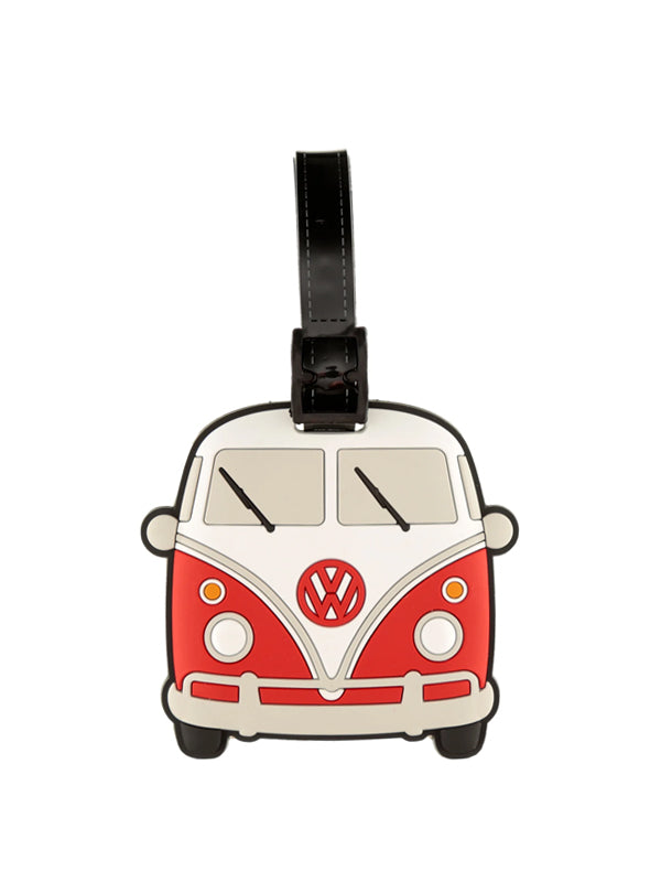 Travelmall Volkswagen VW T1 Shaped Luggage Tag Red White Two-Tone