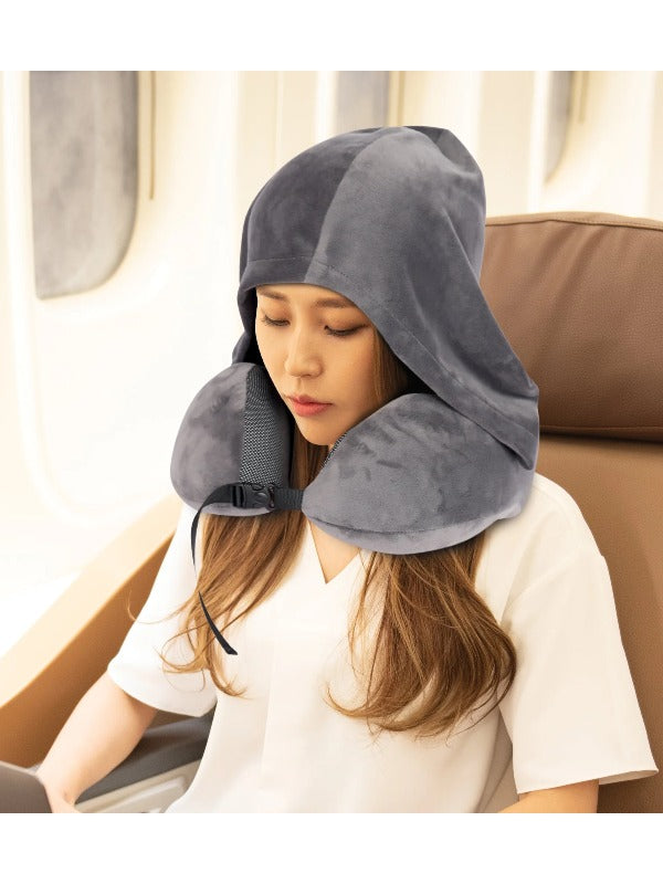 Travelmall Premium Foldable Memory Foam Pillow with Hood 3